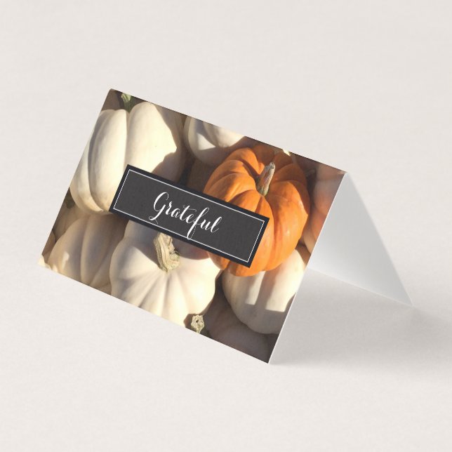 Tarjetas de lugar de agradecimiento personalizadas (Anverso)