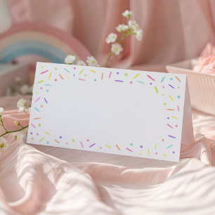 Tarjetas de lugar de Baby Sprinkle Rosa Dorado Arc