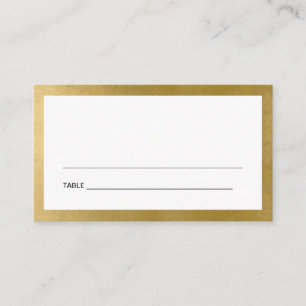 TARJETAS DE LUGAR DE BARRA DE ORO DE FAUX SIMPLE Y