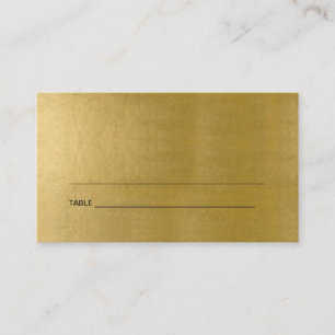 TARJETAS DE LUGAR DE BARRA DE ORO DE FAUX SIMPLE Y