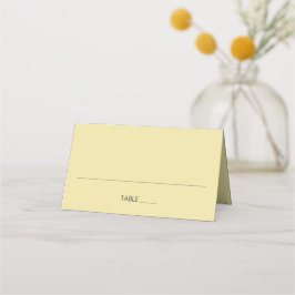 Tarjetas de lugar de boda amarillas de cítricos de
