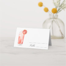 Tarjetas de lugar de boda - Cóctel de cítricos