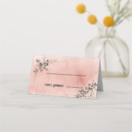 Tarjetas de lugar de boda con elegancia botánica m