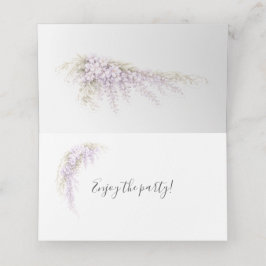 Tarjetas de lugar de boda con glicina Regency