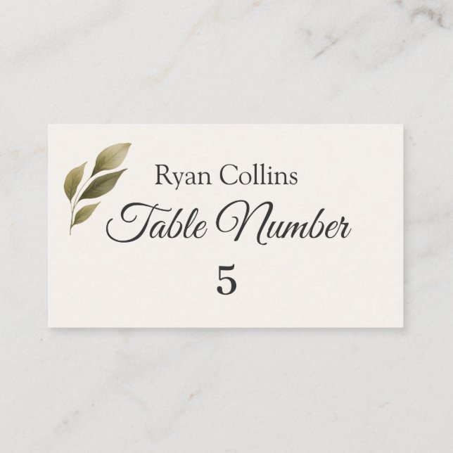 Tarjetas de lugar de boda con jardín francés (Reverso)