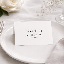 Tarjetas de lugar de boda con Serif moderno con op