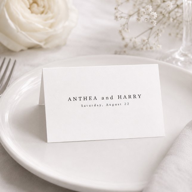 Tarjetas de lugar de boda con Serif moderno con op (Subido por el creador)