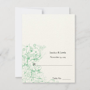 Tarjetas de lugar de boda con tienda de campaña pl