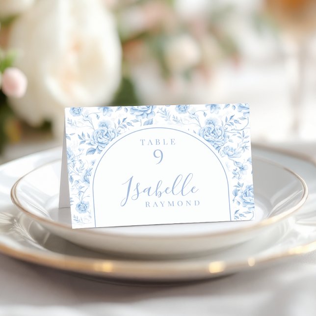 Tarjetas de lugar de boda con toile floral chinois (Subido por el creador)