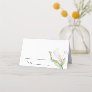 Tarjetas de lugar de boda de cala blanca