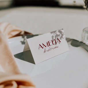 Tarjetas de lugar de boda de dinero antiguo marfil