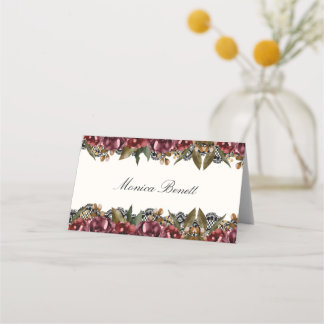 Tarjetas de lugar de boda de encaje negro floral d