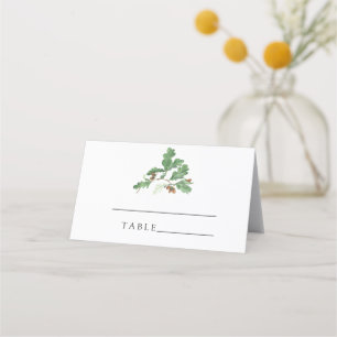 Tarjetas de lugar de boda de rama de bellota - oto