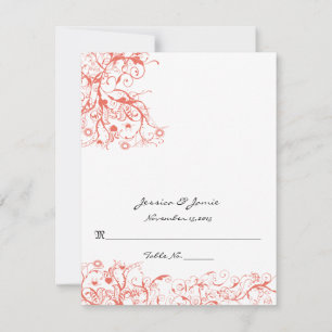 Tarjetas de lugar de boda de tienda de campaña de