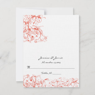 Tarjetas de lugar de boda de tienda de campaña de