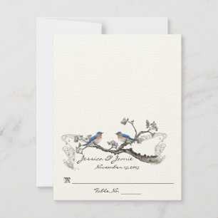 Tarjetas de lugar de boda de tienda de campaña ple