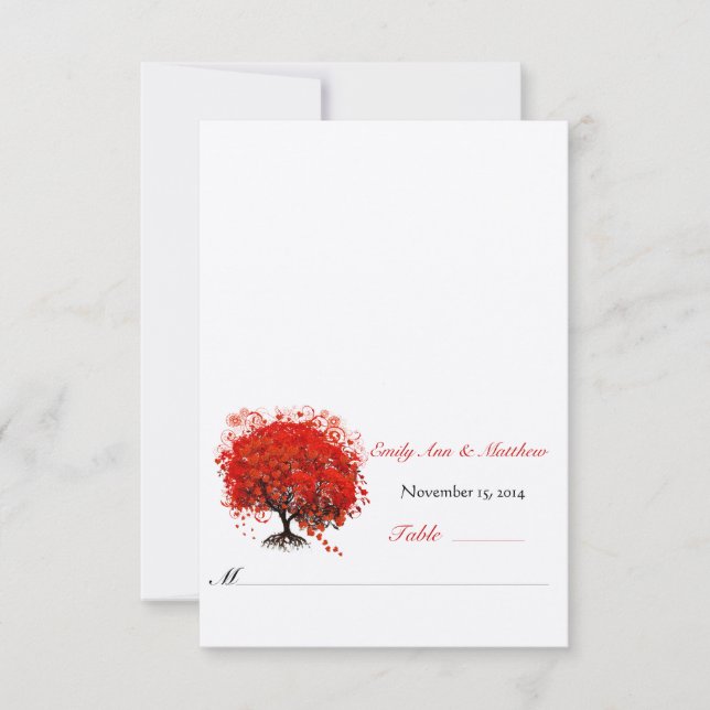 Tarjetas de lugar de boda de tienda de campaña ple (Anverso)