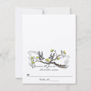 Tarjetas de lugar de boda de tienda de campaña ple