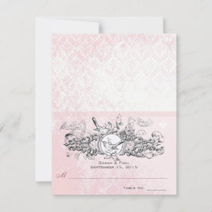 Tarjetas de lugar de boda de tienda plegable de br