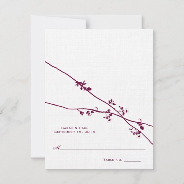 Tarjetas de lugar de boda de tienda plegable de br (Anverso)