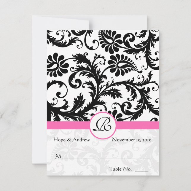 Tarjetas de lugar de boda de tienda plegable de pu (Reverso)