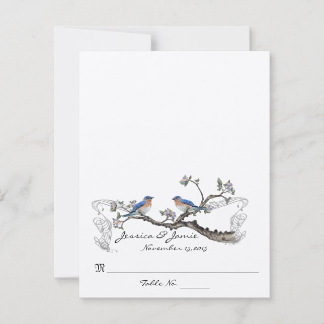 Tarjetas de lugar de boda de tienda plegable y con (Anverso)
