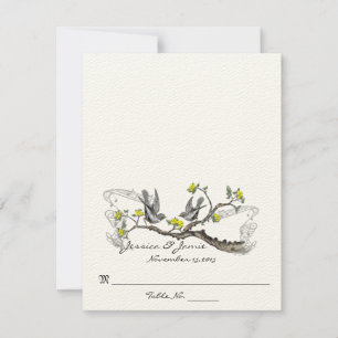 Tarjetas de lugar de boda de tienda plegable y con