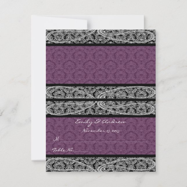 Tarjetas de lugar de boda de tienda plegable y con (Reverso)