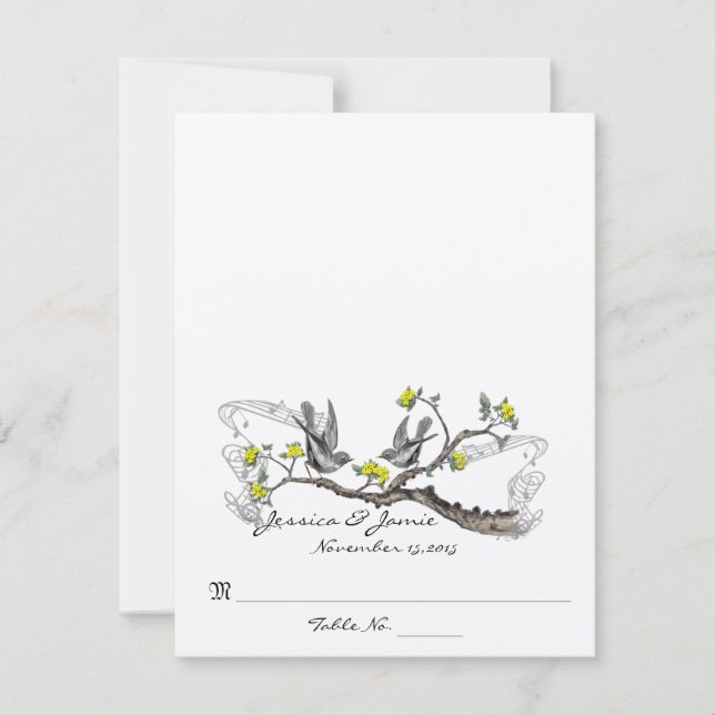 Tarjetas de lugar de boda de tienda plegable y con (Anverso)
