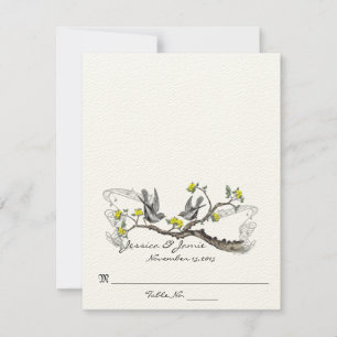 Tarjetas de lugar de boda de tienda plegable y con