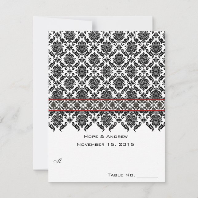 Tarjetas de lugar de boda de tienda plegable y de  (Reverso)