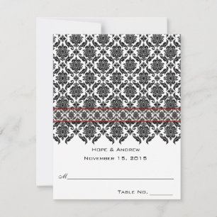 Tarjetas de lugar de boda de tienda plegable y pun