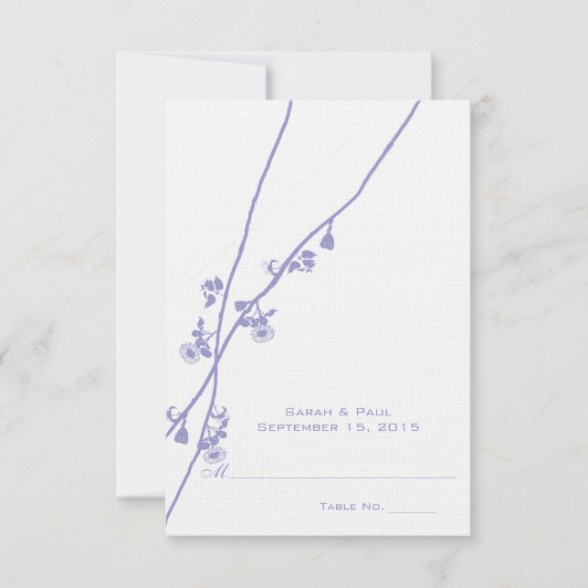 Tarjetas de lugar de boda de tienda plegable y pun (Anverso)