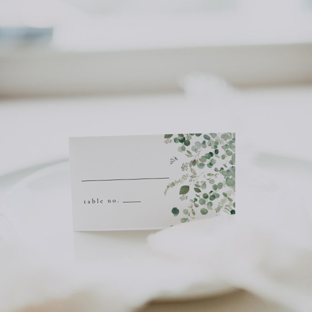 Tarjetas de lugar de boda de vegetación elegante (Subido por el creador)