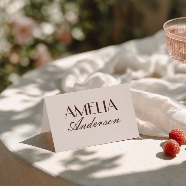 Tarjetas de lugar de boda elegantes de chocolate m (Subido por el creador)