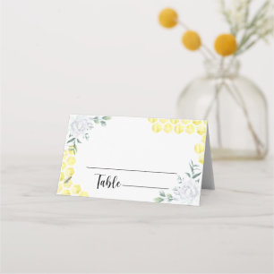 Tarjetas de lugar de boda floral de abeja de acuar