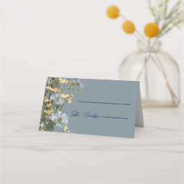 Tarjetas de lugar de boda florales modernas