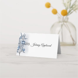Tarjetas de lugar de boda Indigo Romance