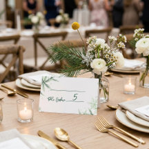 Tarjetas de lugar de boda minimalistas modernas