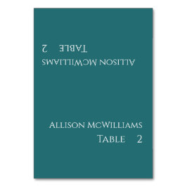 Tarjetas de lugar de boda - Verde Esmeralda -