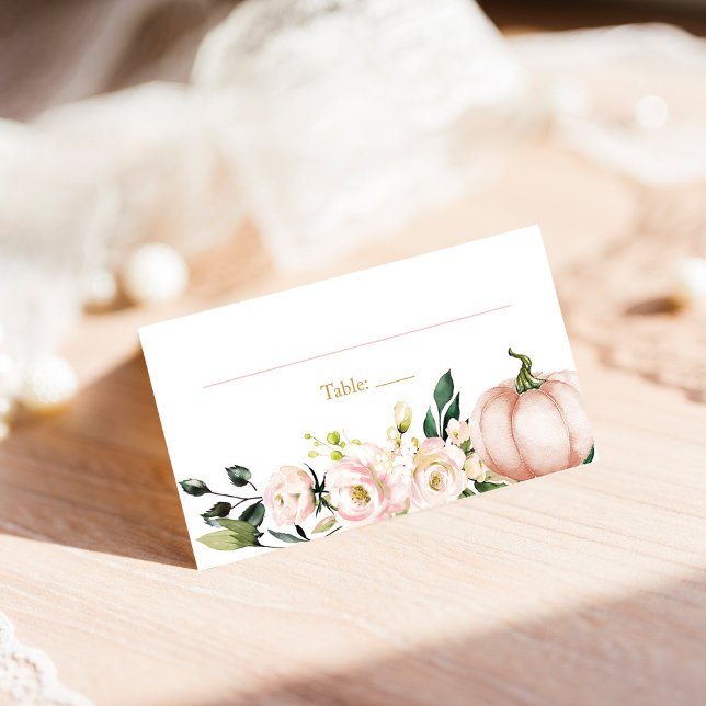 Tarjetas de lugar de calabaza de otoño Tarjetas de (Subido por el creador)