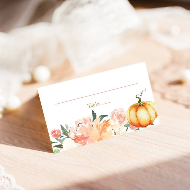 Tarjetas de lugar de calabaza de otoño Tarjetas de (Subido por el creador)