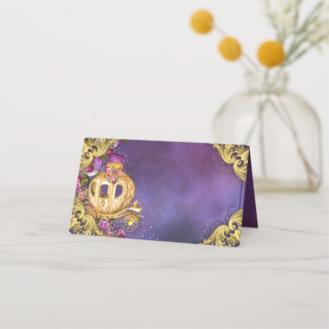 Tarjetas de lugar de Carruaje de Princesa de Oro P (Anverso)