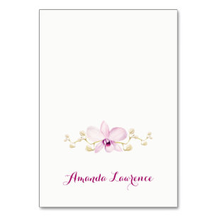 Tarjetas de lugar de color orquídeo púrpura tropic