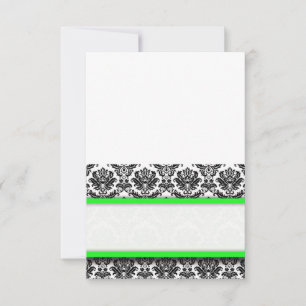 Tarjetas de lugar de damasco de cal de pie libre