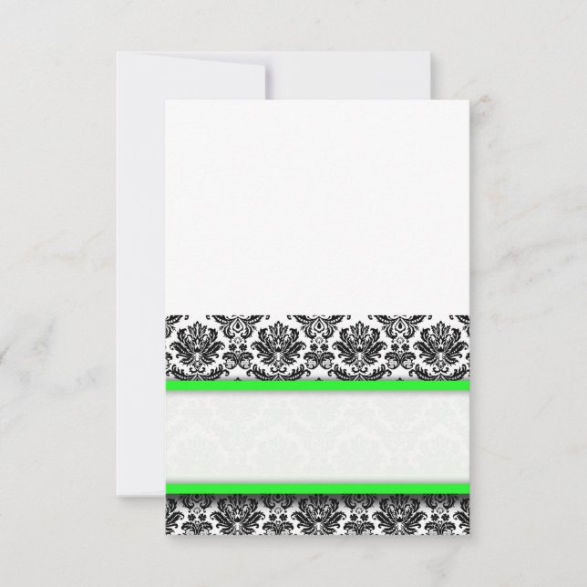 Tarjetas de lugar de damasco de cal de pie libre (Anverso)
