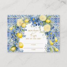 Tarjetas de lugar de juego de besos de limón de It