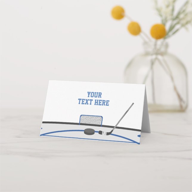 Tarjetas de lugar de la carpa del tema de hockey (Anverso)