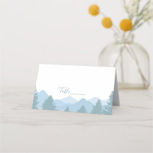 Tarjetas de lugar de la tienda de las montañas del