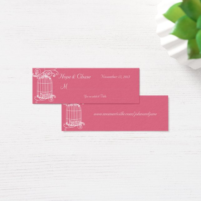 Tarjetas de Lugar de Madreselva en Jaula de Pájaro (Escritorio)